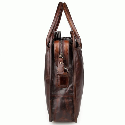 Кожаная сумка для ноутбука 15,6&quot; Buffalo Bags 7321C коричневая – Фото 3