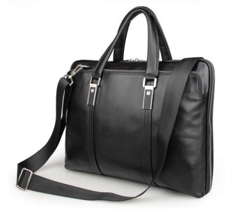 Кожаная сумка для ноутбука Buffalo Bags черная 7326A