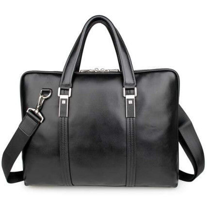 Кожаная сумка для ноутбука Buffalo Bags черная 7326A – Фото 2