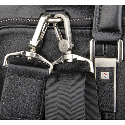 Кожаная сумка для ноутбука Buffalo Bags черная 7326A – Фото 8