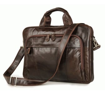 Кожаная сумка для ноутбука 15" Buffalo Bags 7334Q коричневая