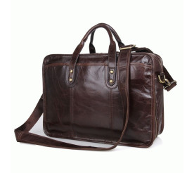 Мужская кожаная сумка для ноутбука 14" Buffalo Bags 7345C коричневая