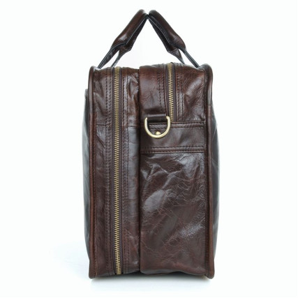 Мужская кожаная сумка для ноутбука 14&quot; Buffalo Bags 7345C коричневая – Фото 3
