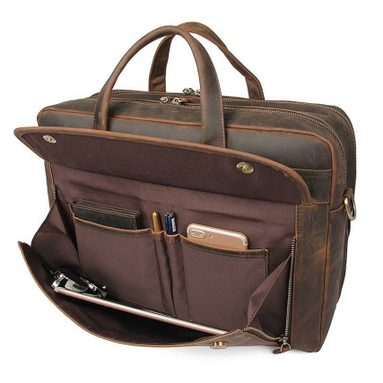 Сумка для ноутбука 17&quot; Buffalo Bags 7391R коричневая – Фото 6