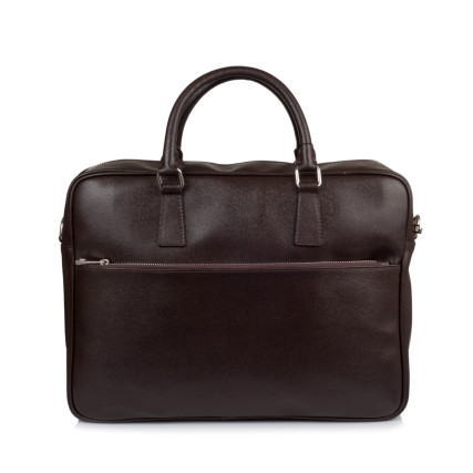 Кожаная сумка для ноутбука 15,6&quot; Virginia Conti (Италия) коричневая VCM01381brown – Фото 2
