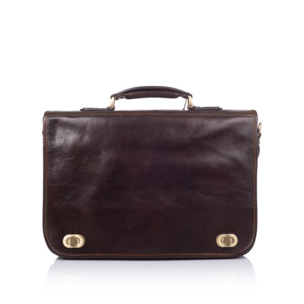 Кожаная сумка для ноутбука 15,6&quot; Virginia Conti (Италия) коричневая VCm141305/08810brown – Фото 2