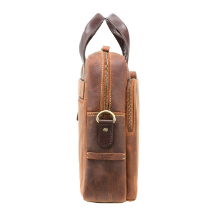 Мужской кожаный портфель Visconti (Великобритания) светло-коричневый TC84 TAN/MLN