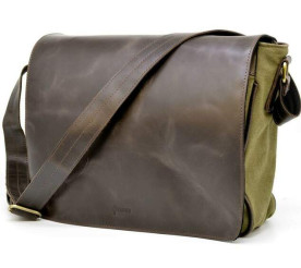Мужская сумка через плечо TARWA зеленая TH-1047-3md