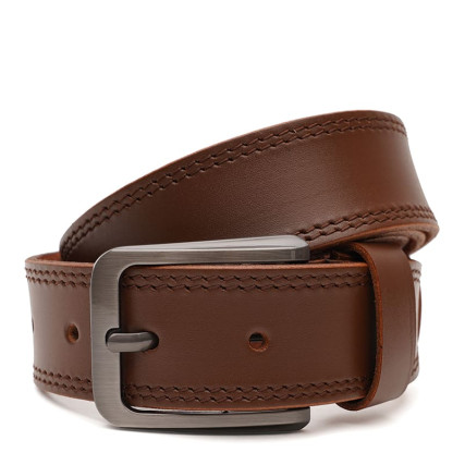 Кожаный ремень Borsa Leather коричневый V1FX30-brown – Фото 1