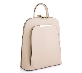 Женский кожаный рюкзак Virginia Conti (Италия) бежевый VC01345beige