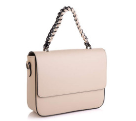 Кожаная женская сумка Virginia Conti (Италия) бежевая VC01815beige