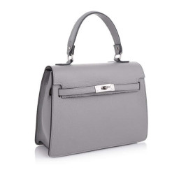 Кожаная женская сумка Virginia Conti (Италия) серая VC02652grey