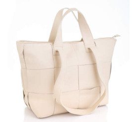 Кожаная женская сумка Virginia Conti (Италия) бежевая VC02771_2beige