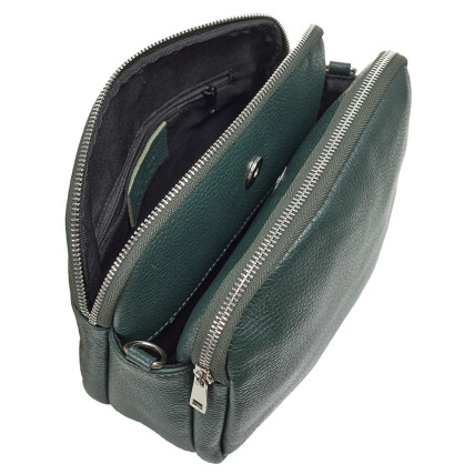 Кожаная женская сумка Virginia Conti (Италия) зеленая VC02807green