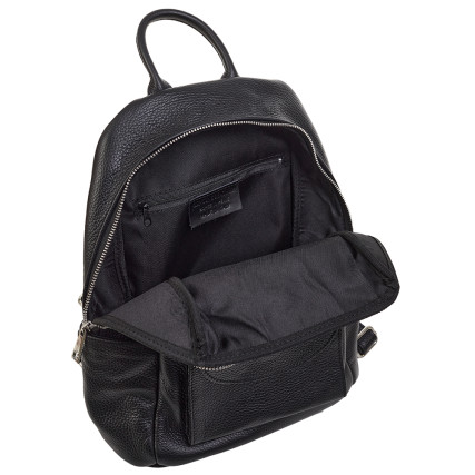 Женский кожаный рюкзак Virginia Conti (Италия) черный VC02913black