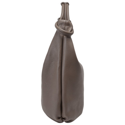 Кожаная женская сумка Virginia Conti (Италия) темный тауп VC03370dtaupe – Фото 6