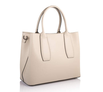 Кожаная женская сумка Virginia Conti (Италия) бежевая VC2660beige