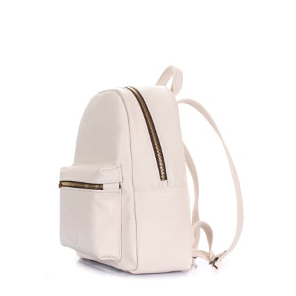 Кожаный рюкзак Poolparty XS бежевый xs-bckpck-leather-beige – Фото 2