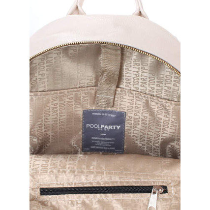 Кожаный рюкзак Poolparty XS бежевый xs-bckpck-leather-beige – Фото 4
