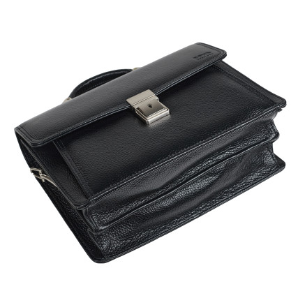 Барсетка мужская кожаная BOND 5031-281 черная – Фото 5