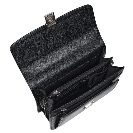 Барсетка мужская кожаная BOND 5031-281 черная – Фото 6