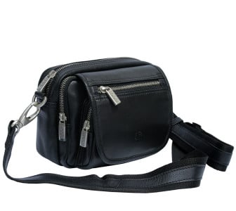 Барсетка мужская кожаная TONY PEROTTI черная Cortina 6055 nero – Фото 1