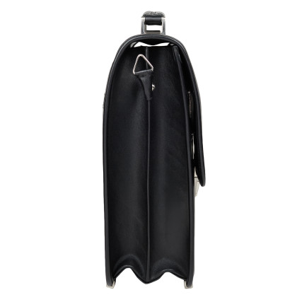 Мужской кожаный портфель-барсетка под A4 черный Canpellini 1585-101 – Фото 3