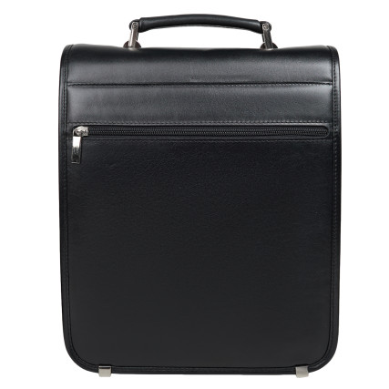 Мужской кожаный портфель-барсетка под A4 черный Canpellini 1585-101 – Фото 4