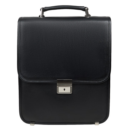 Мужской кожаный портфель-барсетка под A4 черный Canpellini 1585-101 – Фото 1