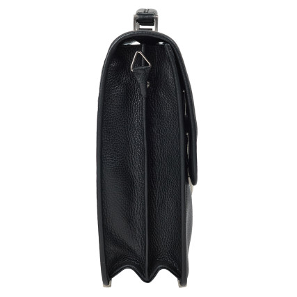 Мужской кожаный портфель-барсетка под A4 черный Canpellini 1585-7 – Фото 3