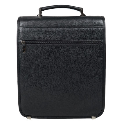 Мужской кожаный портфель-барсетка под A4 черный Canpellini 1585-7 – Фото 4
