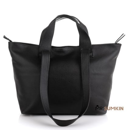 Кожаная женская черная сумка Virginia Conti (Италия) VC02771black – Фото 3