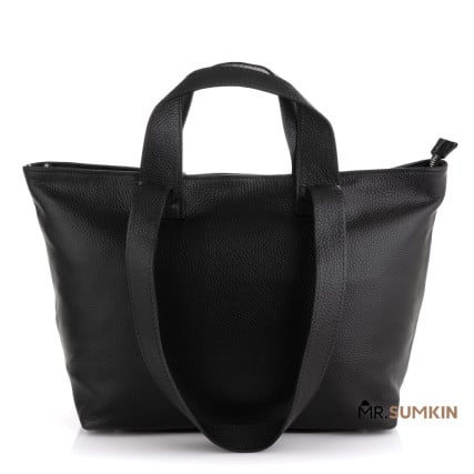 Кожаная женская черная сумка Virginia Conti (Италия) VC02771black – Фото 2