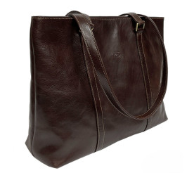 Кожаная деловая сумка TONY PEROTTI коричневая Italico 8225 moro