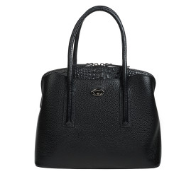 Кожаная деловая женская сумка Desisan черная 590-011