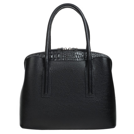 Кожаная деловая женская сумка Desisan черная 590-011 – Фото 4
