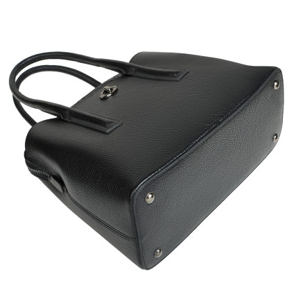 Кожаная деловая женская сумка Desisan черная 590-011 – Фото 5