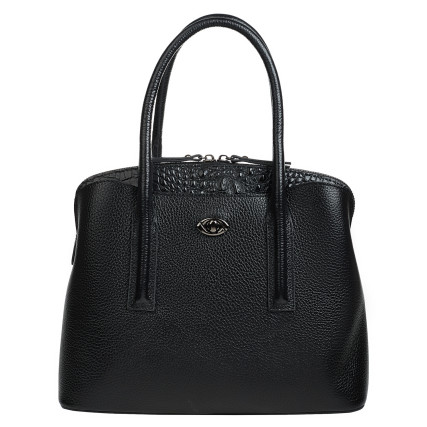 Кожаная деловая женская сумка Desisan черная 590-011 – Фото 1