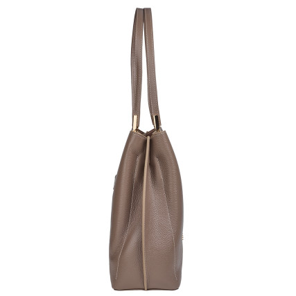 Кожаная женская сумка Tony Bellucci 0266-213 тауп – Фото 4