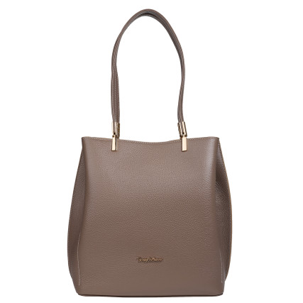 Кожаная женская сумка Tony Bellucci 0266-213 тауп – Фото 1