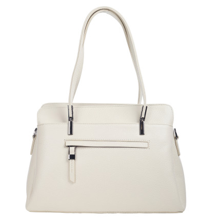 Кожаная женская сумка Tony Bellucci бежевая 0438-201 – Фото 3