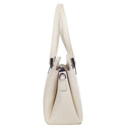 Кожаная женская сумка Tony Bellucci бежевая 0438-201 – Фото 4