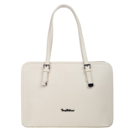 Кожаная женская сумка Tony Bellucci бежевая 0506-201 – Фото 1