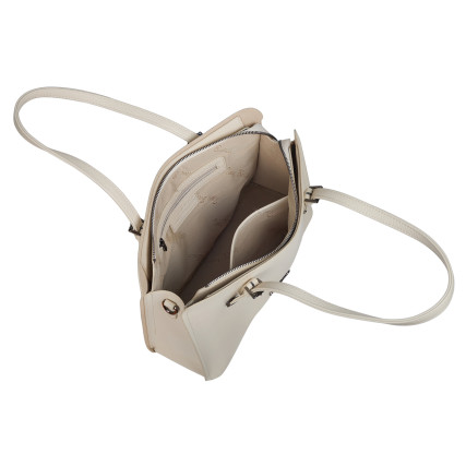 Кожаная женская сумка Tony Bellucci бежевая 0506-201 – Фото 6