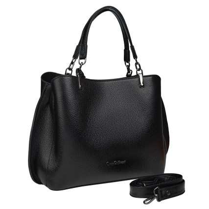 Кожаная женская сумка Tony Bellucci черная 0339-281 – Фото 2