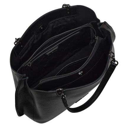 Кожаная женская сумка Tony Bellucci черная 0339-281 – Фото 6