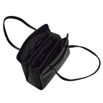 Кожаная женская сумка Tony Bellucci черная 0438-281 – Фото 6