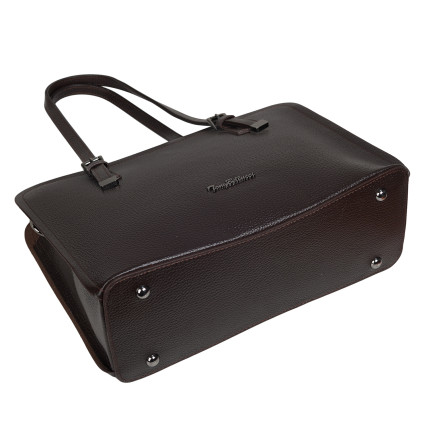 Кожаная женская сумка Tony Bellucci коричневая 0506-286 – Фото 5