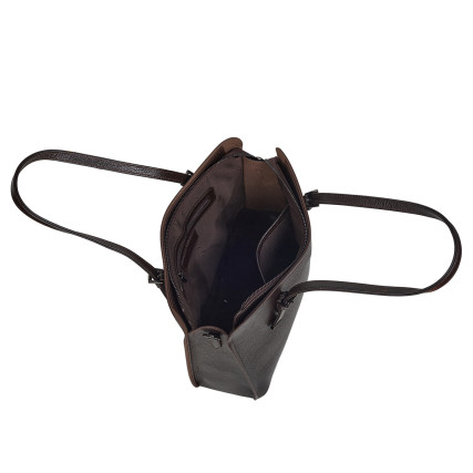 Кожаная женская сумка Tony Bellucci коричневая 0506-286 – Фото 6