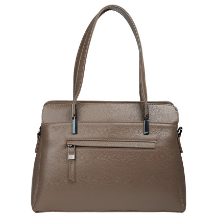 Кожаная женская сумка Tony Bellucci тауп 0438-213 – Фото 3